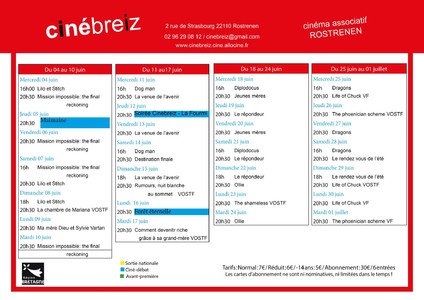 Cinébreiz | Programme de Juin